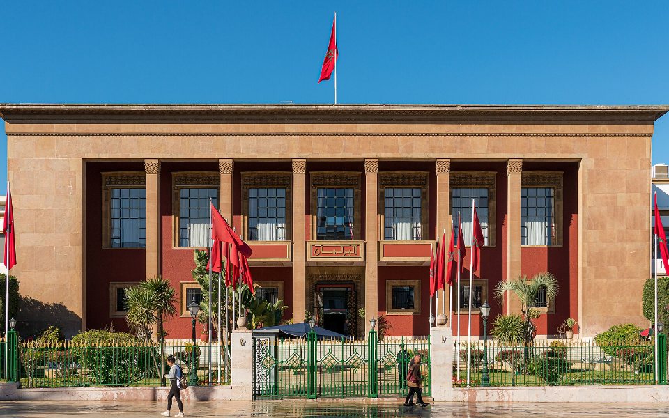 The Moroccan Parliament building in Rabat
